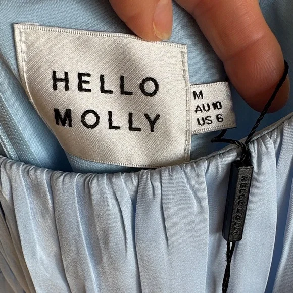 Hello Molly Sky Blue Pleated Dress - Picture 3 of 10